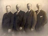 I primi quattro Rotariani (da sinistra): Gustavus Loehr, Silvester Schiele, Hiram Shorey e Paul P. Harris, 1905-12 circa.